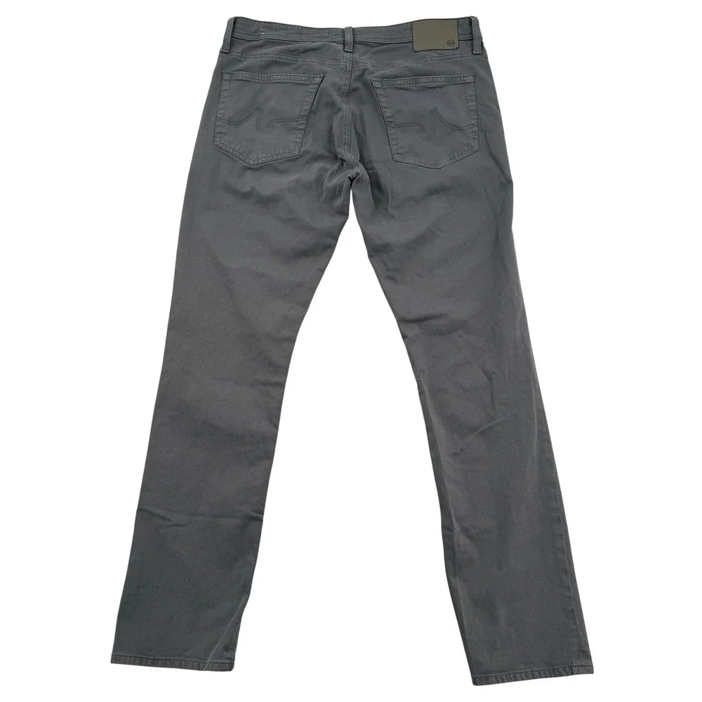 AG Adriano Goldschmied Men 34x32  Everett Slim Straight Grey Pants 1794SUDGTGY
